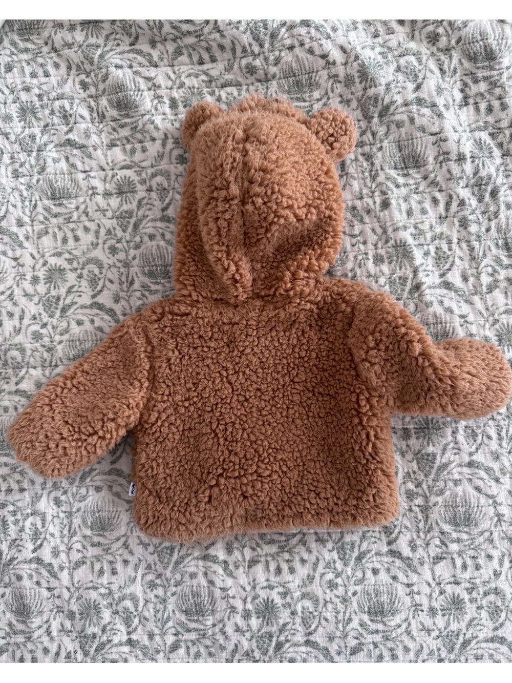 Little Sleepies Teddy Bear Sherpa Baby Jacket - Picture 2 of 4